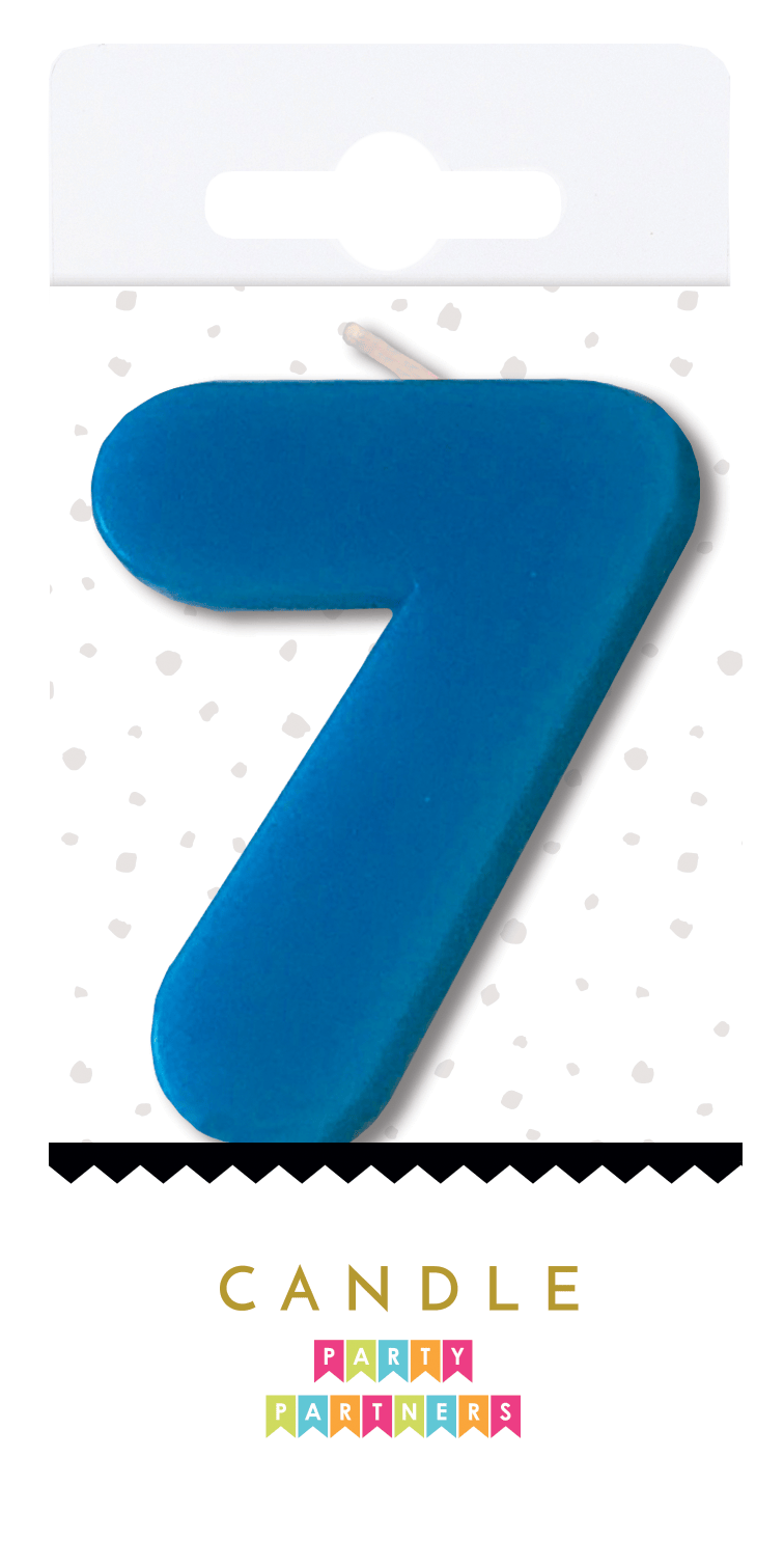 Neon number candle zero by Party Partners, colorful LED candle for celebrations, with a bright illuminated zero number.